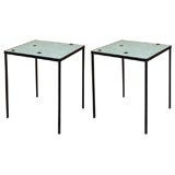 Pair of Mosaic Topped Accent Tables