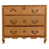French Bleached Oak Louis XV Style Provencale Fall Front Commode