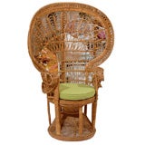 Vintage Natural Fan Back Chair