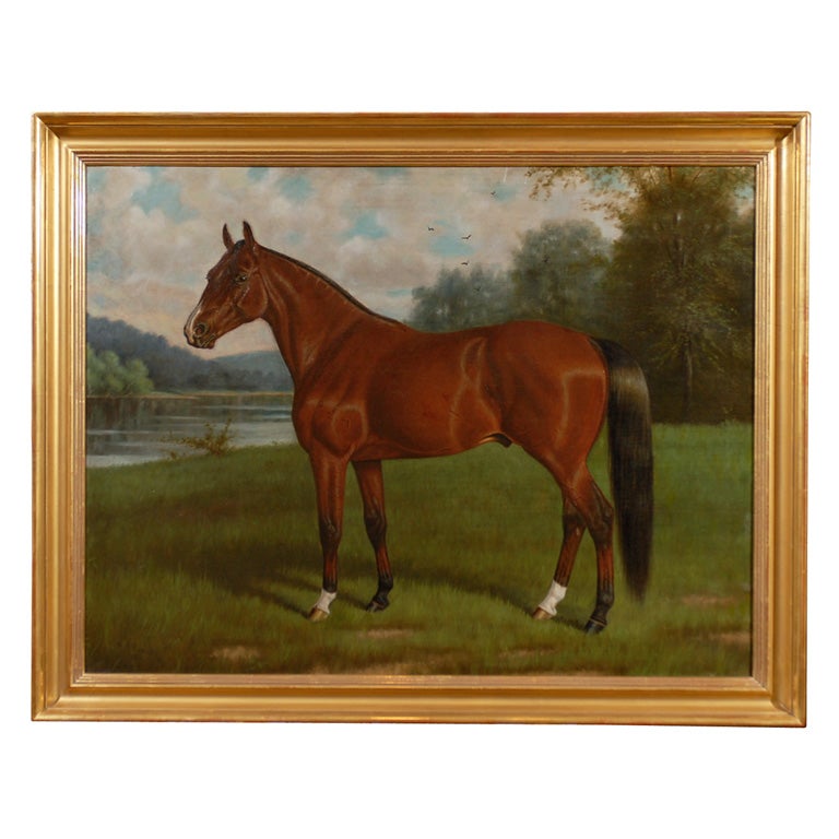 Sporting Oil Painting 19th Century For Sale