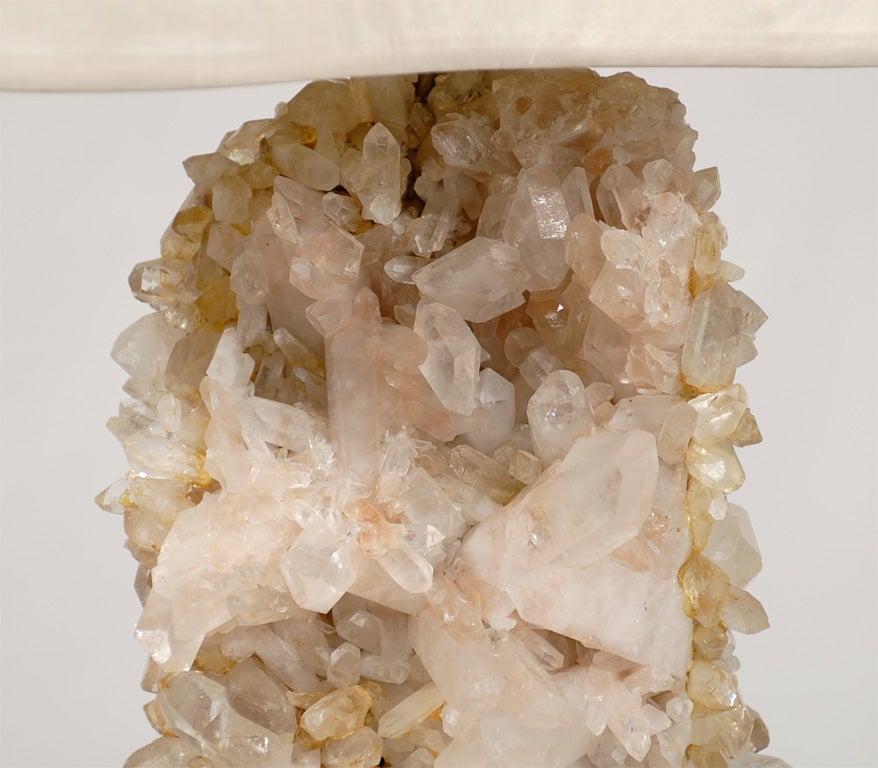 Mid-20th Century Monumental Rock Crystal Lamp by Carole Stupell