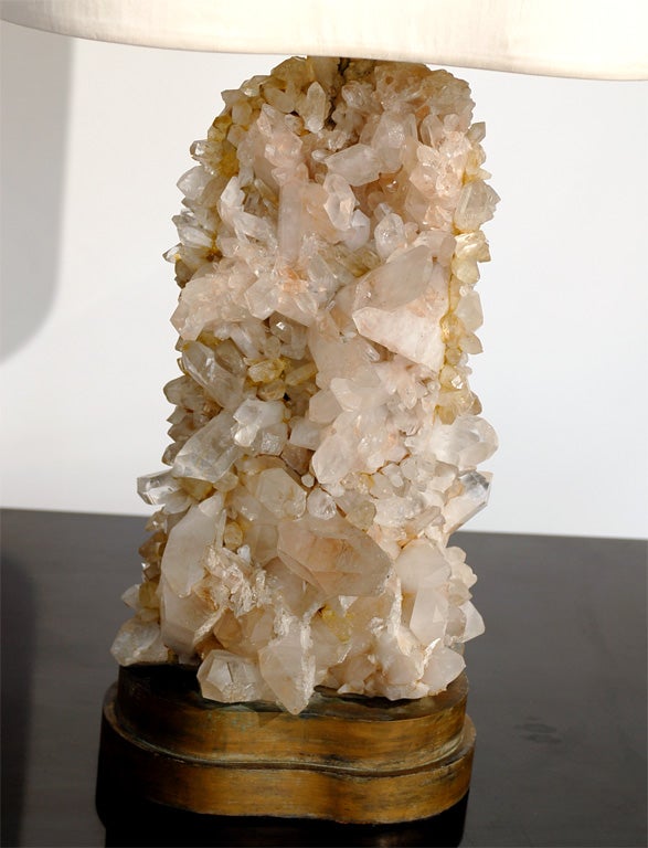 Monumental Rock Crystal Lamp by Carole Stupell 1