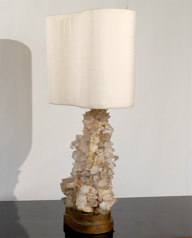 Monumental Rock Crystal Lamp by Carole Stupell 2