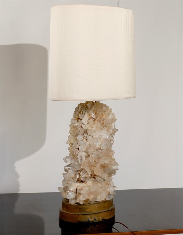 Monumental Rock Crystal Lamp by Carole Stupell 3