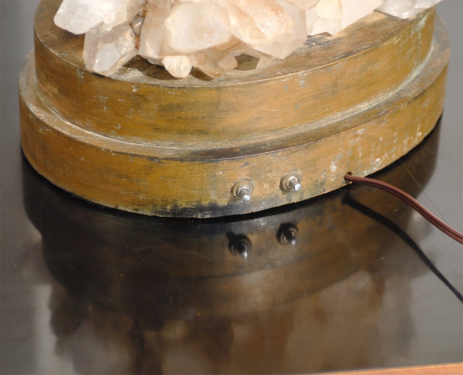 Monumental Rock Crystal Lamp by Carole Stupell 4