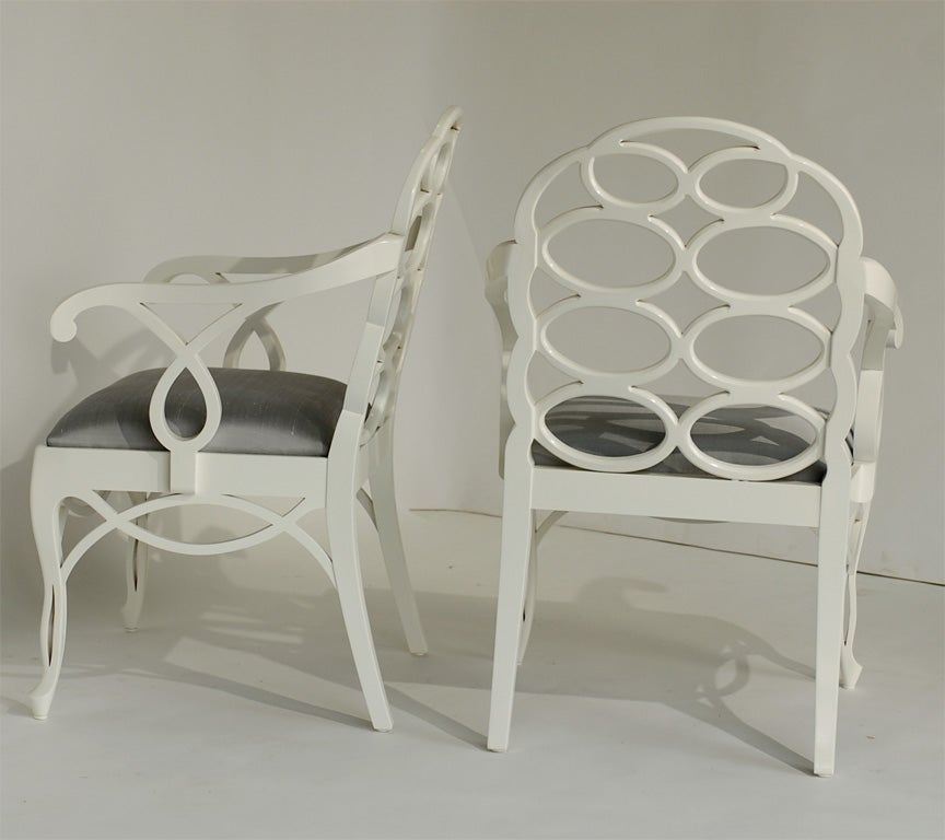 Pair of Frances Elkins Loop Chairs 1