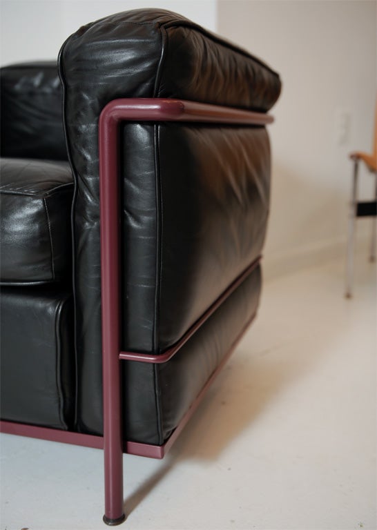 Leather Pair of Le Corbusier LC2 Petit club chairs by Thonet