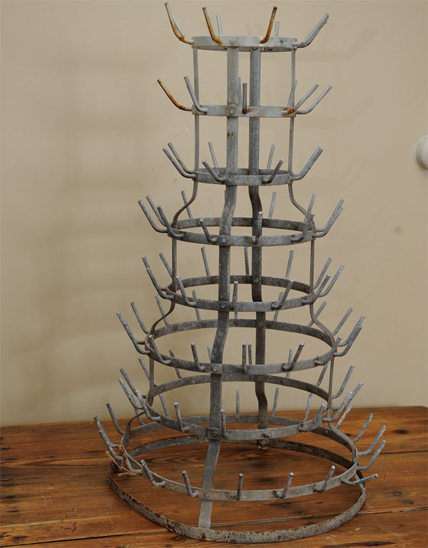 French Bottle Drying Rack For Sale