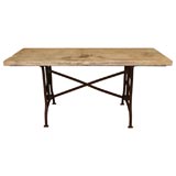 Iron Base with white marble top