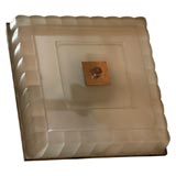 deco frosted  glass drop mounted fixture