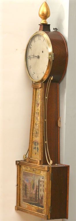 Brass New England Banjo Clock Ca.1820