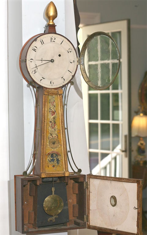 New England Banjo Clock Ca.1820 2