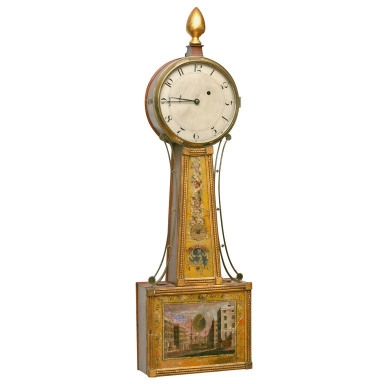 New England Banjo Clock Ca.1820
