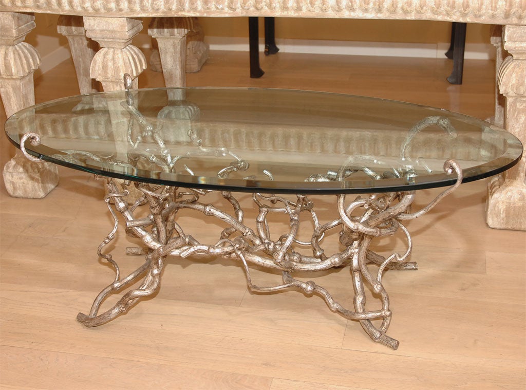 Contemporary Candace Barnes Now, Handcrafted Iron Old Vines Cocktail Table