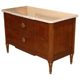 Late 18th Century Two Drawer Stepped Front Burled Commode