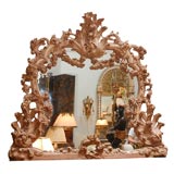 Vintage European Carved Rococo Style Mirror