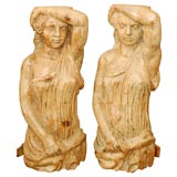 Pair of Carved Architectual Fragments C. 1930