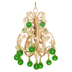 Charming French Crystal Beaded Chandelier