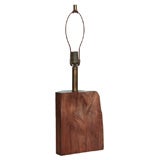 Vintage Interesting Wood Slab Lamp;