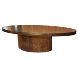 An Oval Painted Copper Covered Coffee Table.