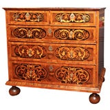 Rare William and Mary Marquetry Chest