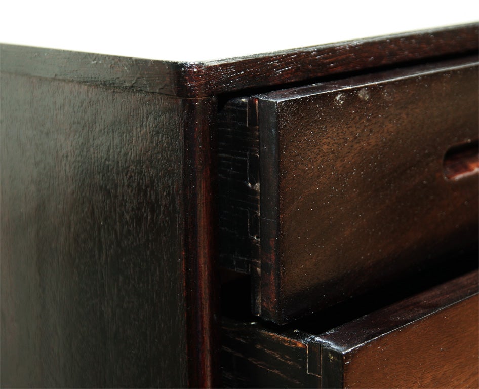 Pair of ebonized wood chests of drawers by Dunbar 1
