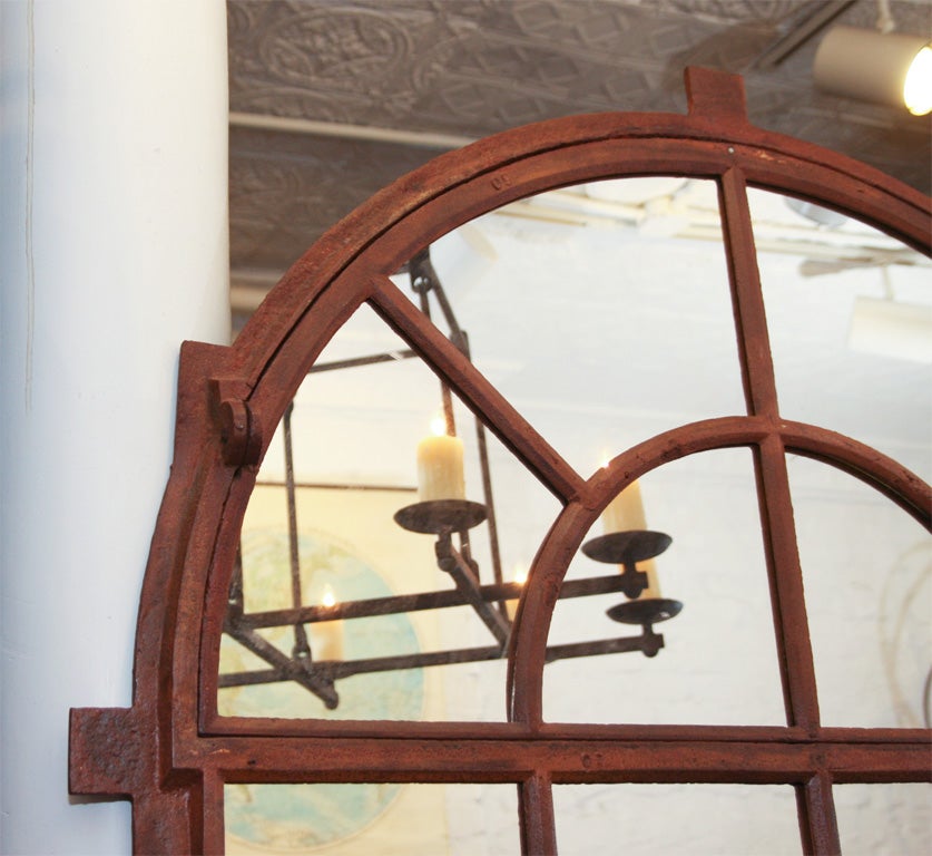 Pair of Palladian Style French Iron Windows 1