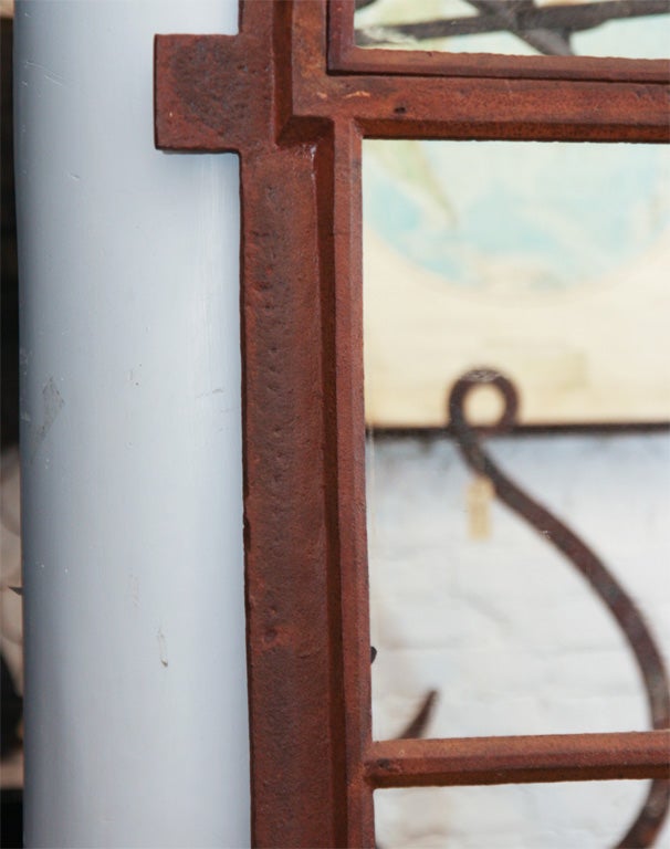 Pair of Palladian Style French Iron Windows 2