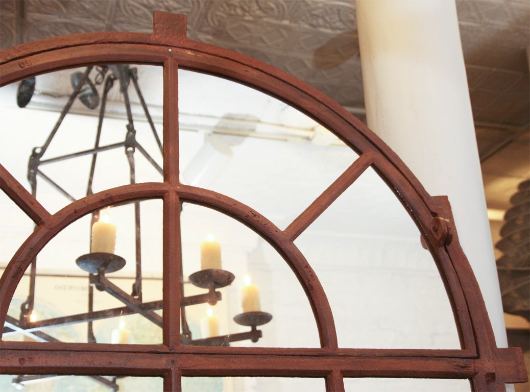Pair of Palladian Style French Iron Windows 3