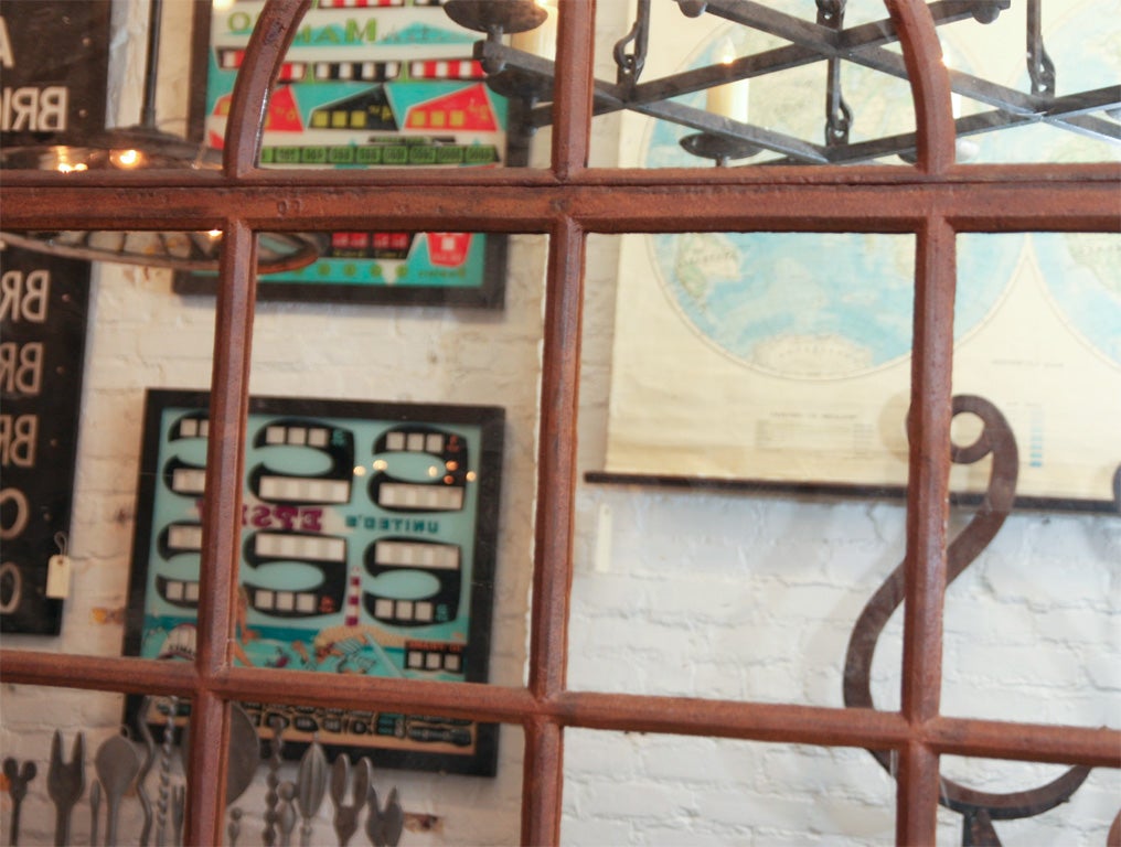 Pair of Palladian Style French Iron Windows 4