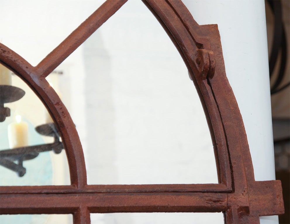 Pair of Palladian Style French Iron Windows 6