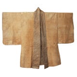 Used Edo Period Deerskin Fireman's Jacket