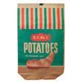 Vintage Framed 1960
s Graphic U.S. No . 1 Potatoes  Bag