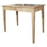 French Tin Top Writing Table with Single Drawer
