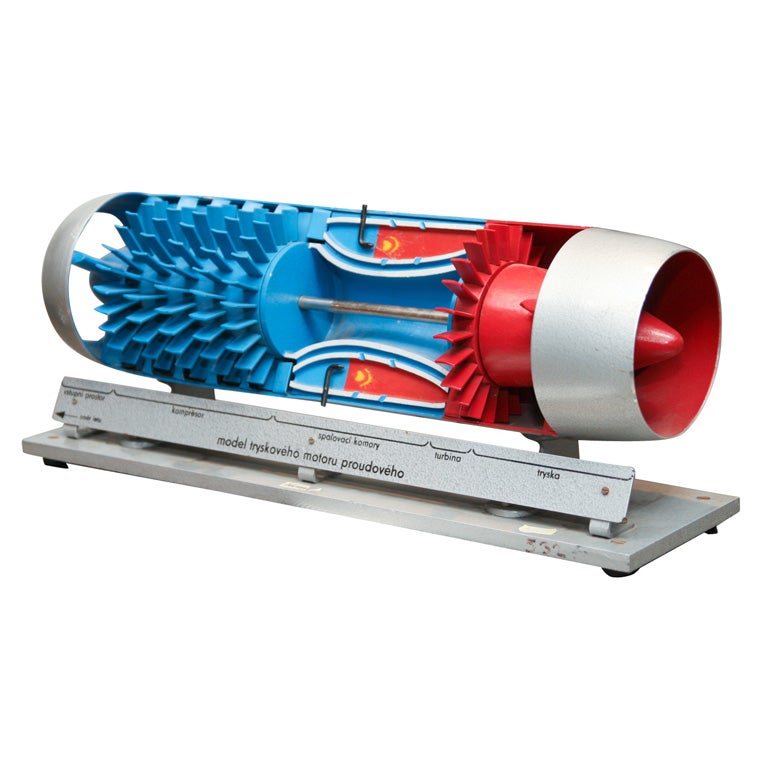 Cutaway Model of Jet Engine Turbine