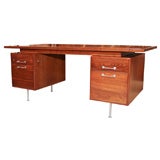 Solid walnut Jens Risom executive desk