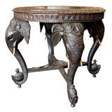 Antique Indian Carved Table, 19th c