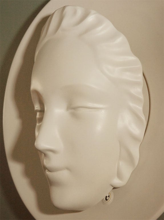 Mid-20th Century Illuminated Face Sconce