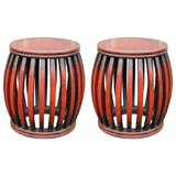 Shanxi Red Lacquered Stool/Taboret