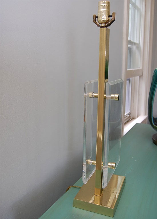 Brass and Lucite Lamp by Pierre Cardin 1