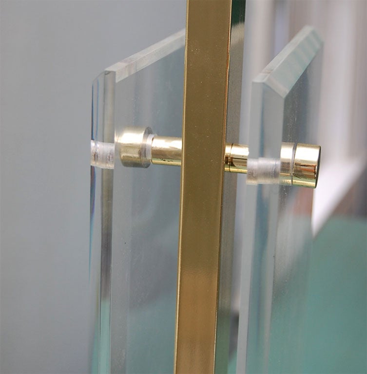 Brass and Lucite Lamp by Pierre Cardin 3