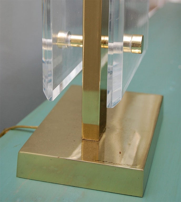 Brass and Lucite Lamp by Pierre Cardin 4