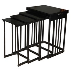 A Set of Four Ebonized Nesting Tables by Josef Hoffman