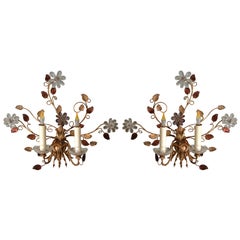 A Delightful Pair of Sconces in the style of Maison Baguès