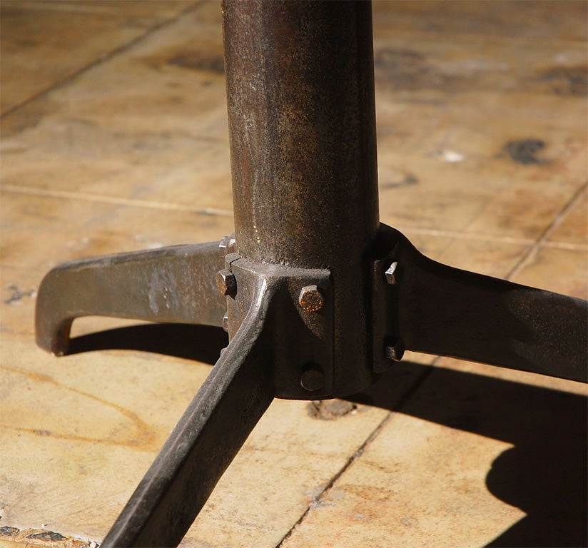 French Tilt -top Industrial Table For Sale