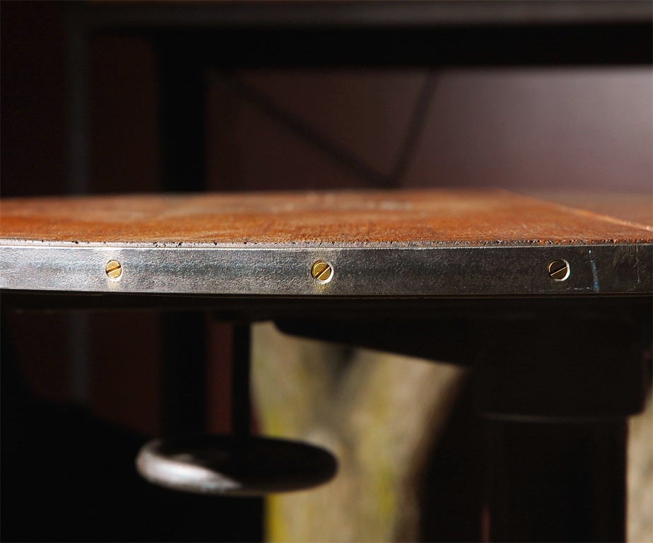 Tilt -top Industrial Table In Good Condition For Sale In Los Angeles, CA
