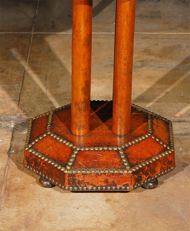 Leather Side Table