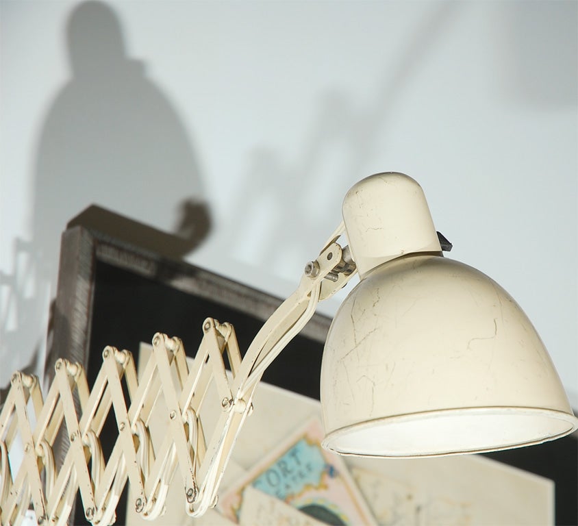 Pair of scissor accordion German wall sconces, 1940s