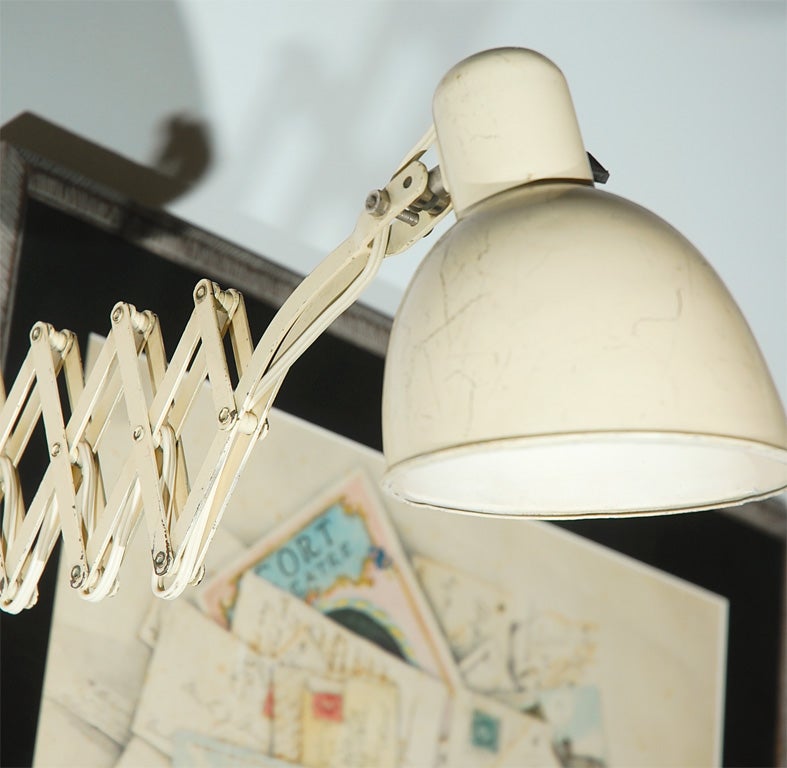 Metal Pair of Scissor Accordian German Wall Scones