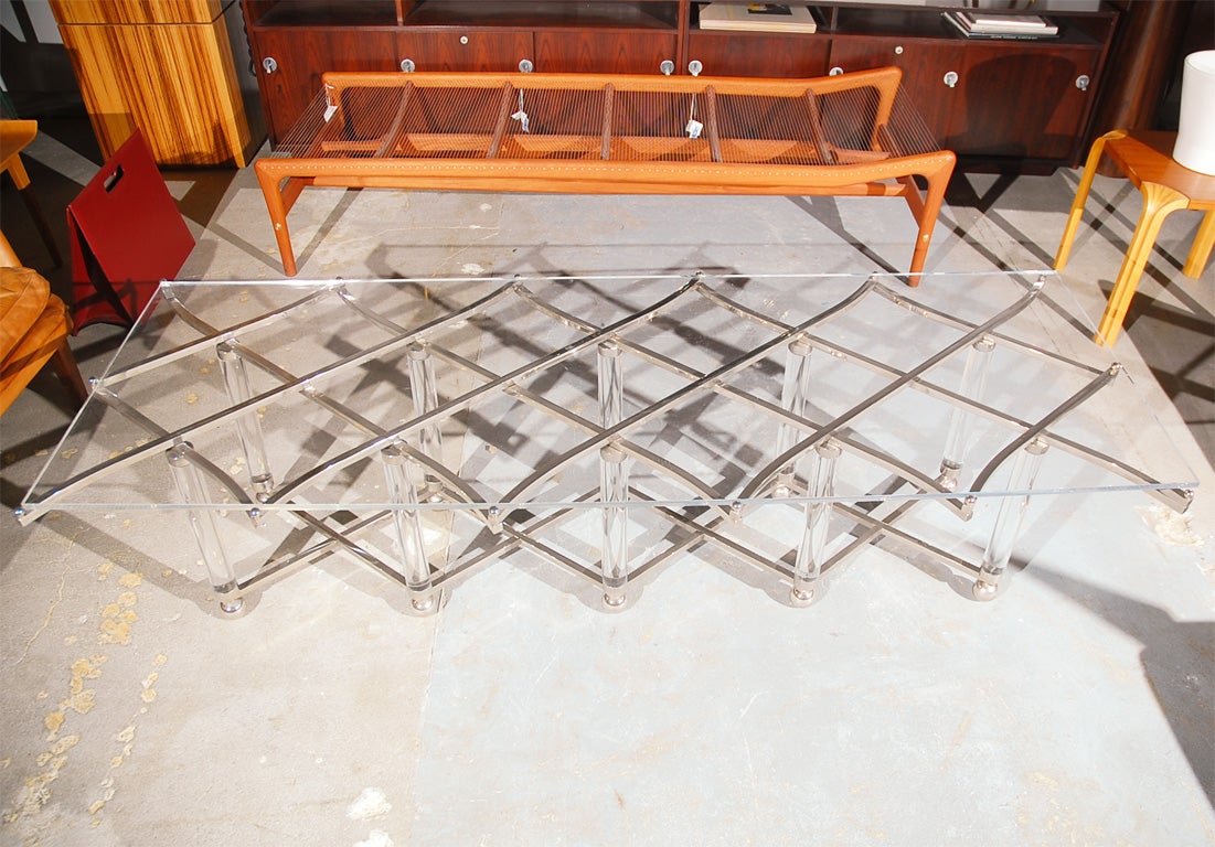 Charles Hollis Jones Lucite Coffee Table at 1stdibs